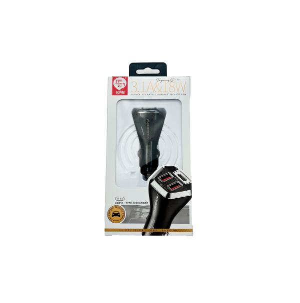 CARGADOR CUBO CARRO Y-45 YOUSHENGKU NEGRO
