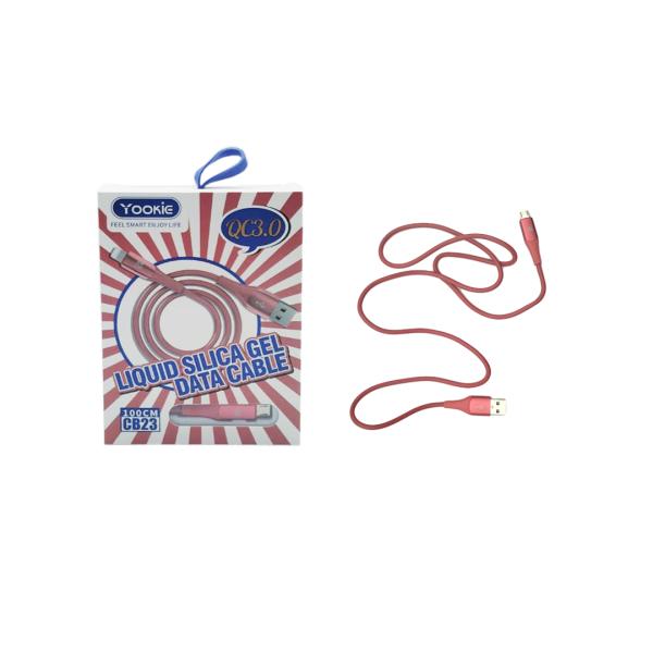 Cable Usb Micro B CB23 Yookie Rojo