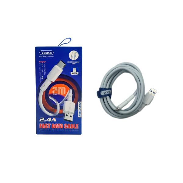 CABLE USB TIPO C CB22 YOOKIE BLANCO 2M