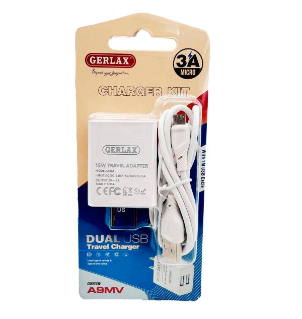 Cargador Casa A9Mv Gerlax Blanco Micro B
