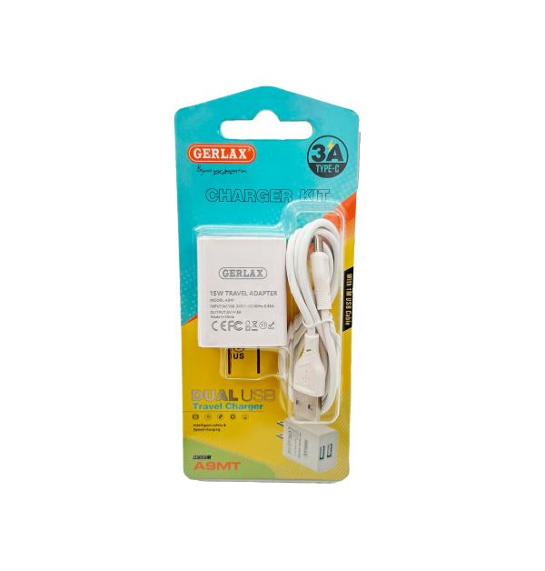 Cargador Casa A9Mt Gerlax Blanco Tipo C