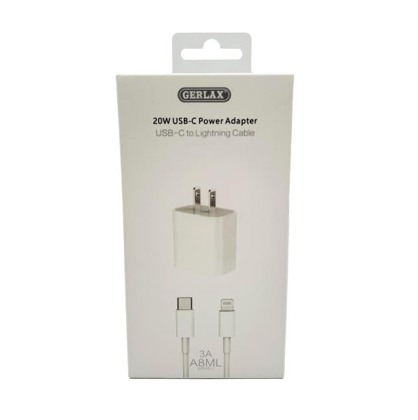 Cargador Casa A8Ml Gerlax Blanco Tipo C-L
