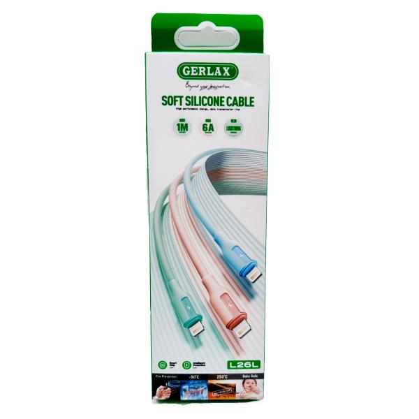 Cable Usb Lightning L26T Gerlax Verde