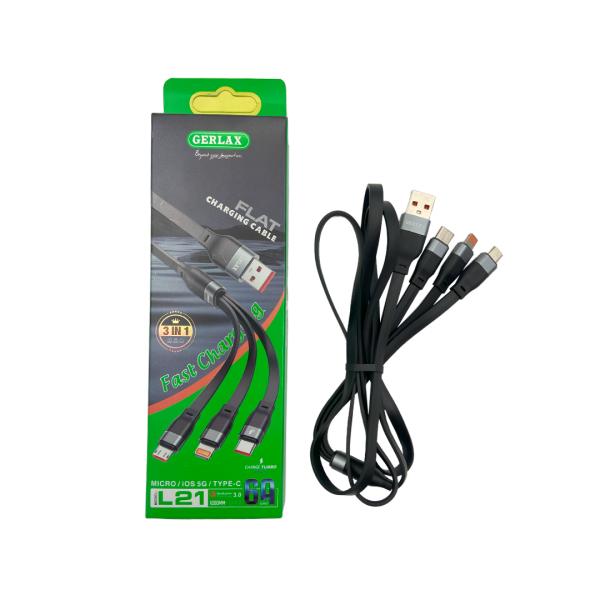 Gerlax Cable Usb Multiplataforma L21 Gerlax 1M Negro
