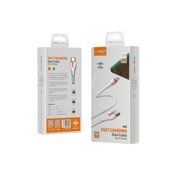 Cable Usb Micro B LS571 Ldnio Blanco 1M