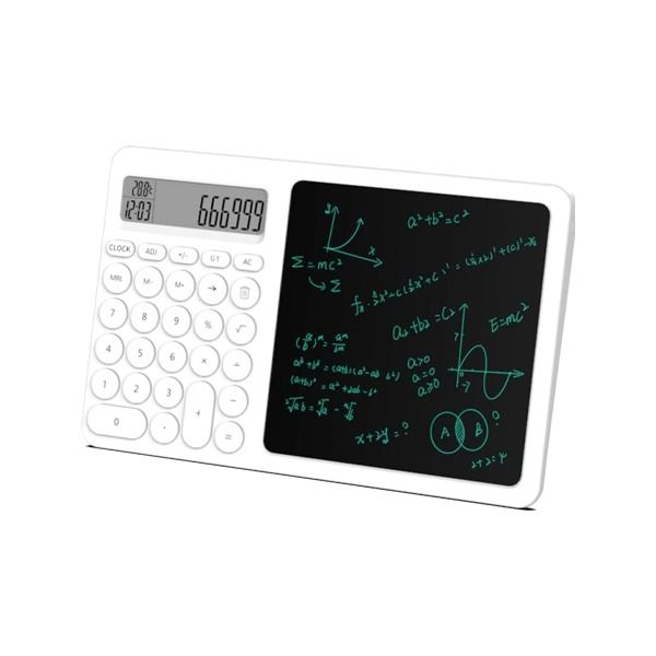 TABLETA PARA APUNTES ELECTRONICA CON CALCULADORA  J01 BLANCA