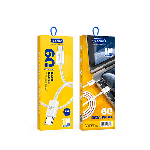 Cable Usb Tipo C CB70 Yookie 1M Blanco C-c