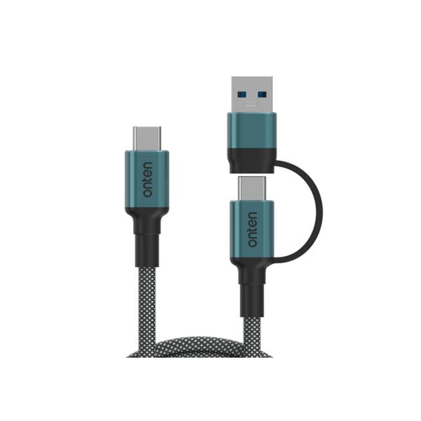 CABLE USB TIPO C OTN-CC205 ONTEN GRIS VERDE