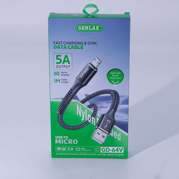 Cable Usb Micro B GD-64V Gerlax Gris