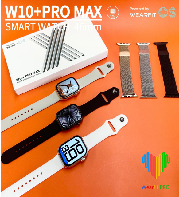 RELOJ INTELIGENTE W10+ PRO MAX NEGRO