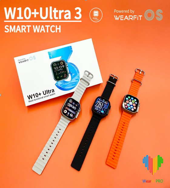 RELOJ INTELIGENTE W10+ULTRA 3 NEGRO