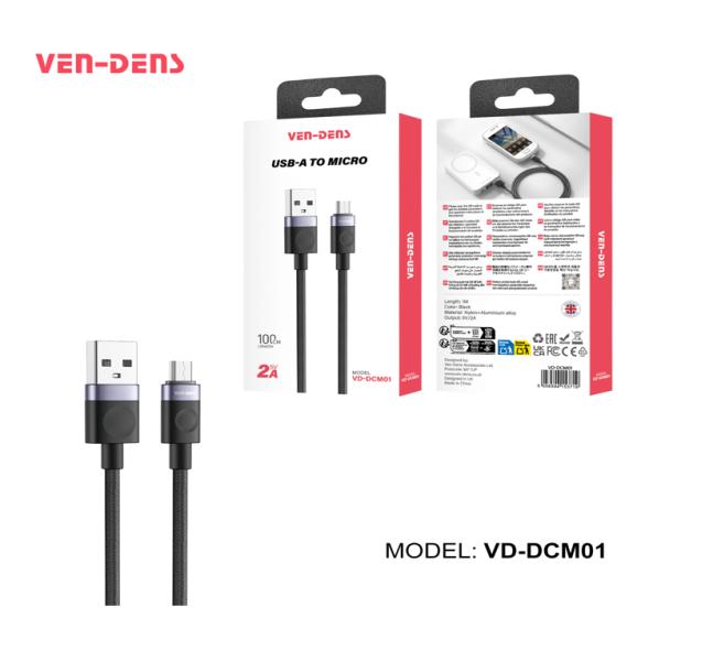 Ven-dens Cable Usb Micro B VD-DCM01 Ven-dens 1M Negro