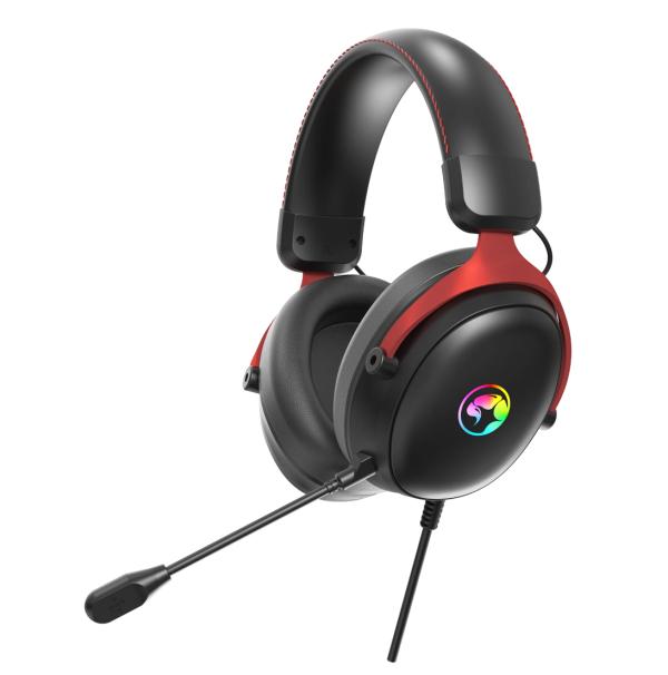 AUDIFONO LINEA SCORPION HG9076 MARVO NEGRO ROJO