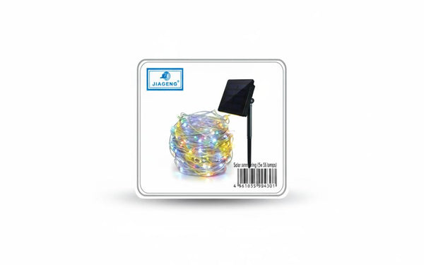 TIRA LUCES LED CON PANEL SOLAR 2M 100 LUCES COLORES