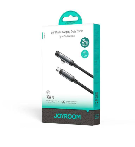 CABLE USB TIPO C A LIGHTNING S-A56 JOYROOM 1.2M C-L NEGRO