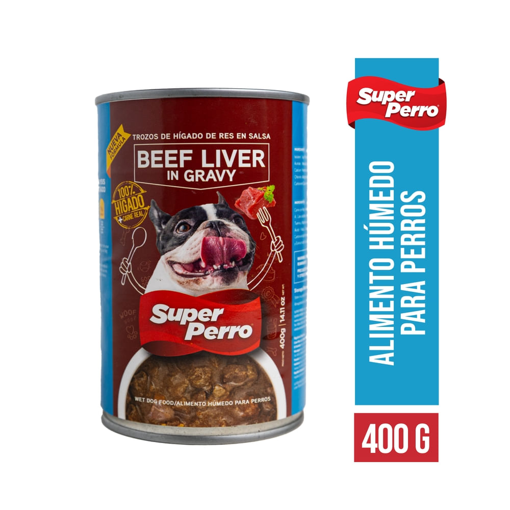 Trocitos De Hígado De Res En Lata Super Perro 400g