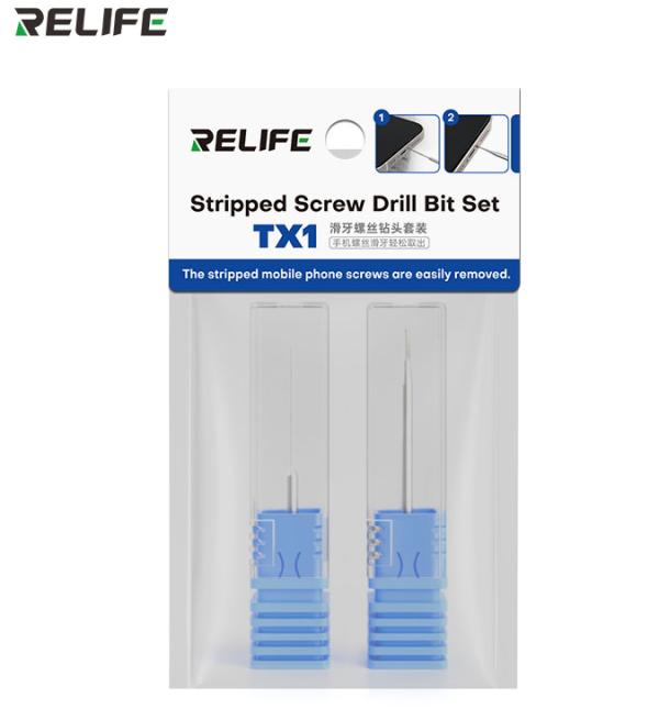 JUEGO BROCAS DE EXTRACCION PARA TORNILLOS TX1 RELIFE