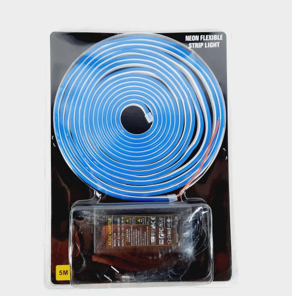 Tira Led Neon + Adaptador Azul