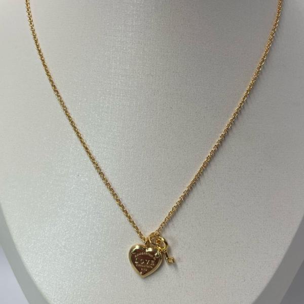 COLLAR TIFFANNY & CO DISEÑO CORAZON Y LLAVE DORADO