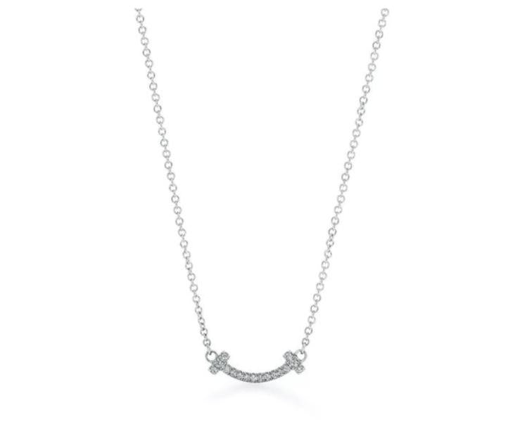COLLAR PLATEADO TIFFANNY & CO DISEÑO PIEDRAS
