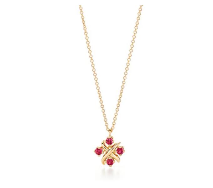 COLLAR TIFFANNY & CO DISEÑO PERLAS DORADO/ROSADO