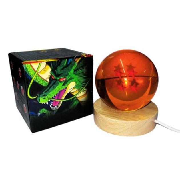 LAMPARA LED CON ESFERA DE 4 ESTRELLAS - DRAGON BALL