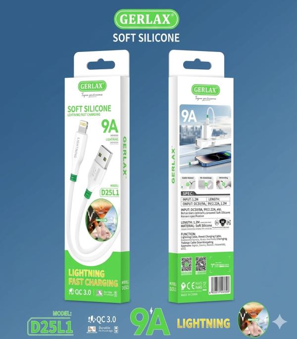 Cable Usb Lightning D25L1 Gerlax 1M Blanco C-l