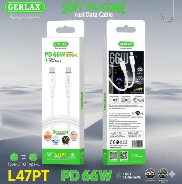 Cable Usb Tipo C L47PT Gerlax 1M Blanco C-c