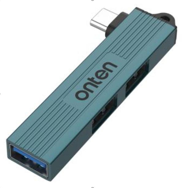 Hub Usb Tipo C Otn-Uc51 Onten Verde