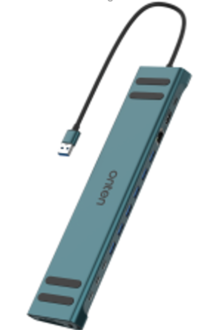 Estacion Dock Multifuncional Usb Tipo C Otn-9299 Onten 23Cm Verde