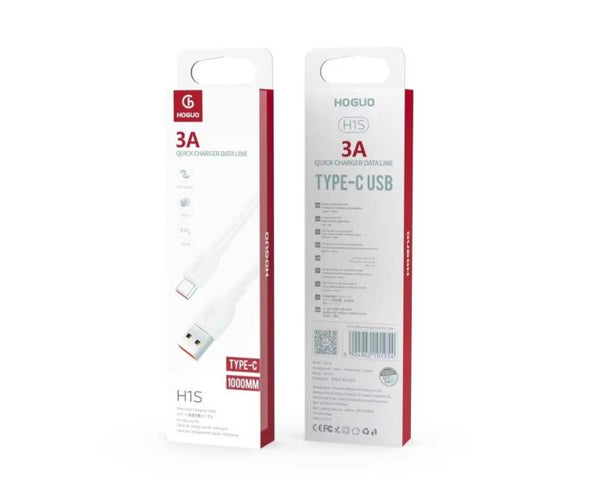Cables Usb Tipo-C Hoguo H1S Color Blanco
