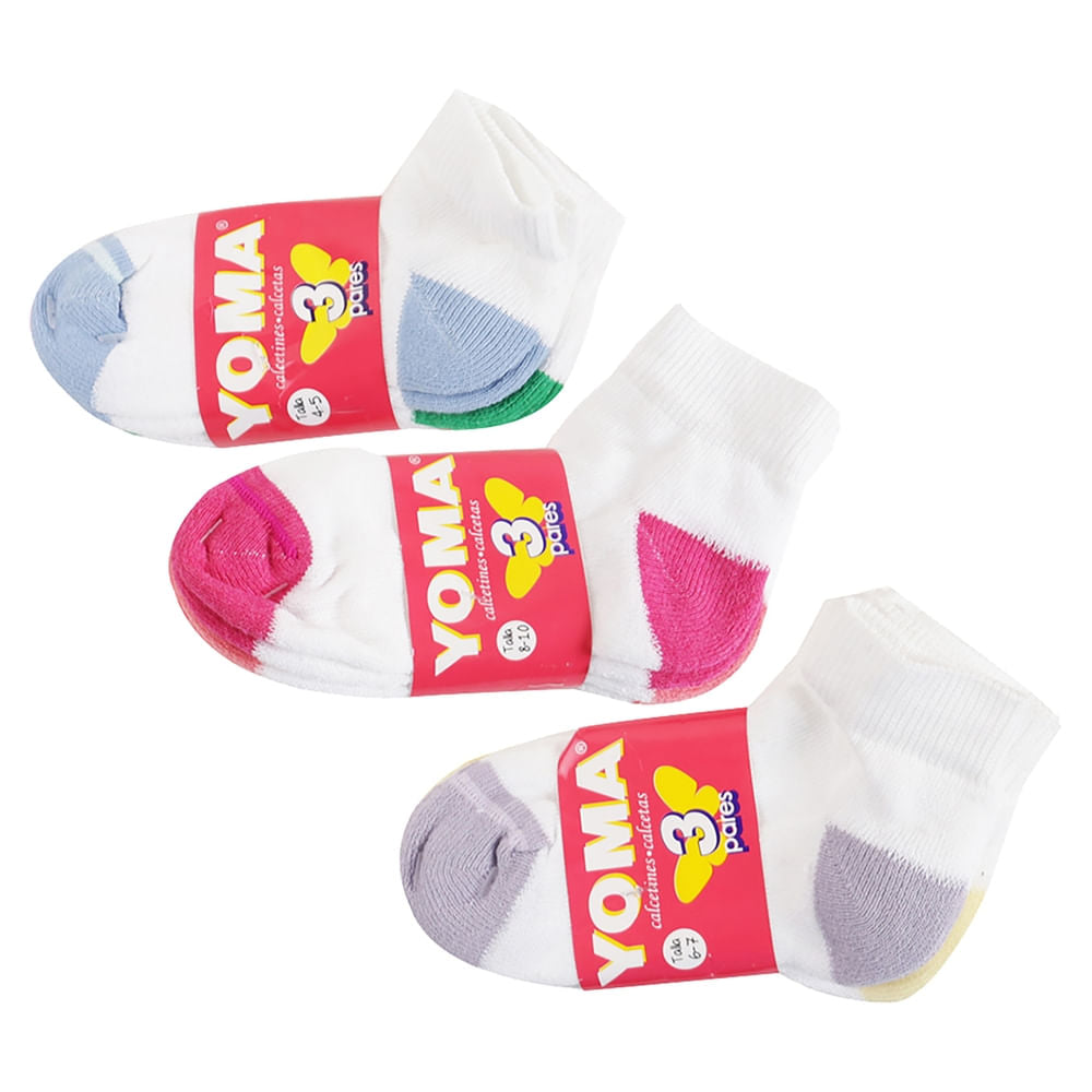 Calcetq 3pack Yoma Para Nina Talla L