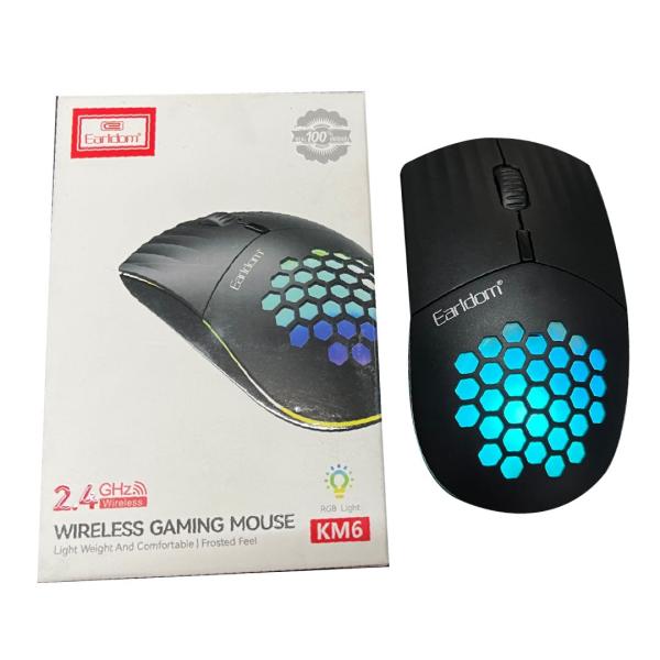 Mouse Para Computadora Inalambrico Et-Km6 Tipo C Earldom Negro
