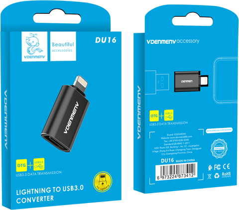 Adaptador Du16 Lightning A Usb Denmen