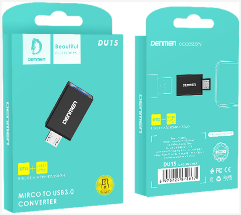 Adaptador Du15 Micro A Usb Denmen Mix Color