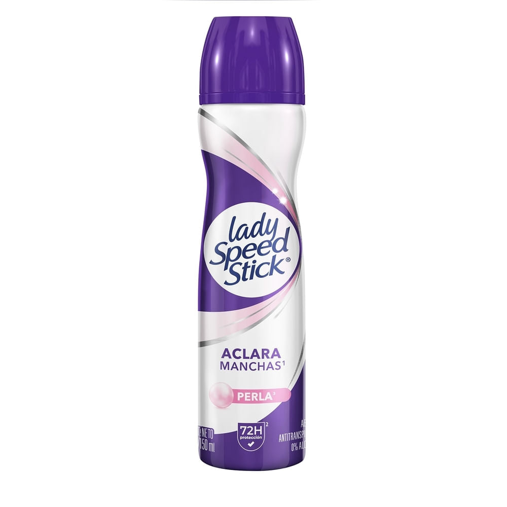 Desodorante Antitranspirante Lady Speed Stick Derma + Aclarado Perla Aerosol 91 G