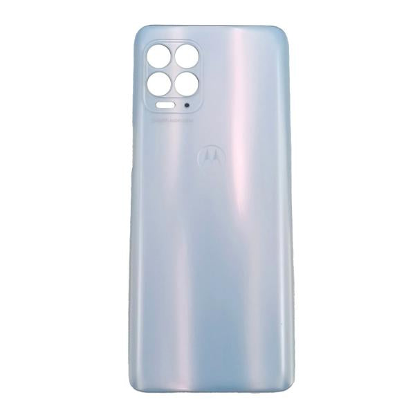 Tapa Motorola Moto G100 (Celeste) Blanca Sin Marco