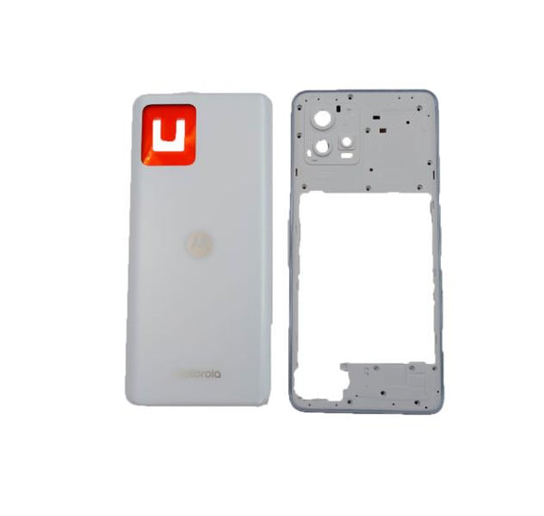 Tapa Motorola Moto G72 Blanca Con Marco