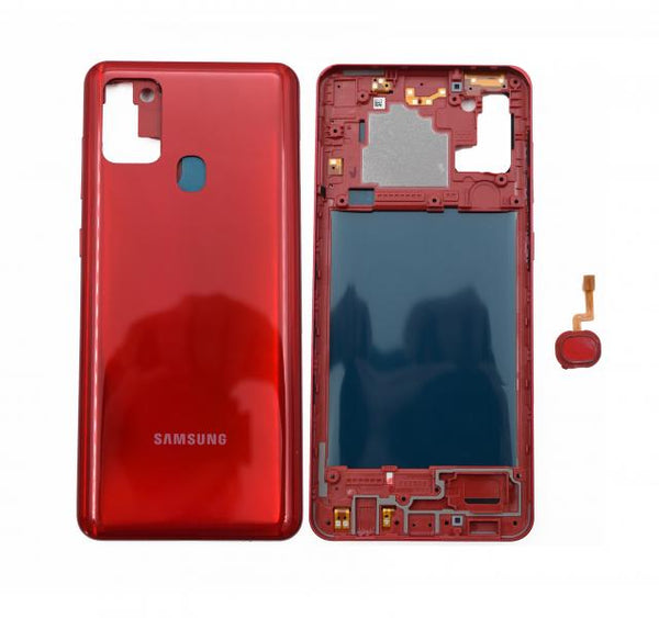 Tapa Samsung Galaxy A21S Roja Con Marco
