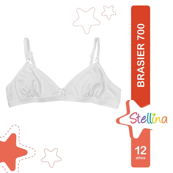 Corpiño Stellina Interior Para Niña Color Blanco - Talla 12 Años