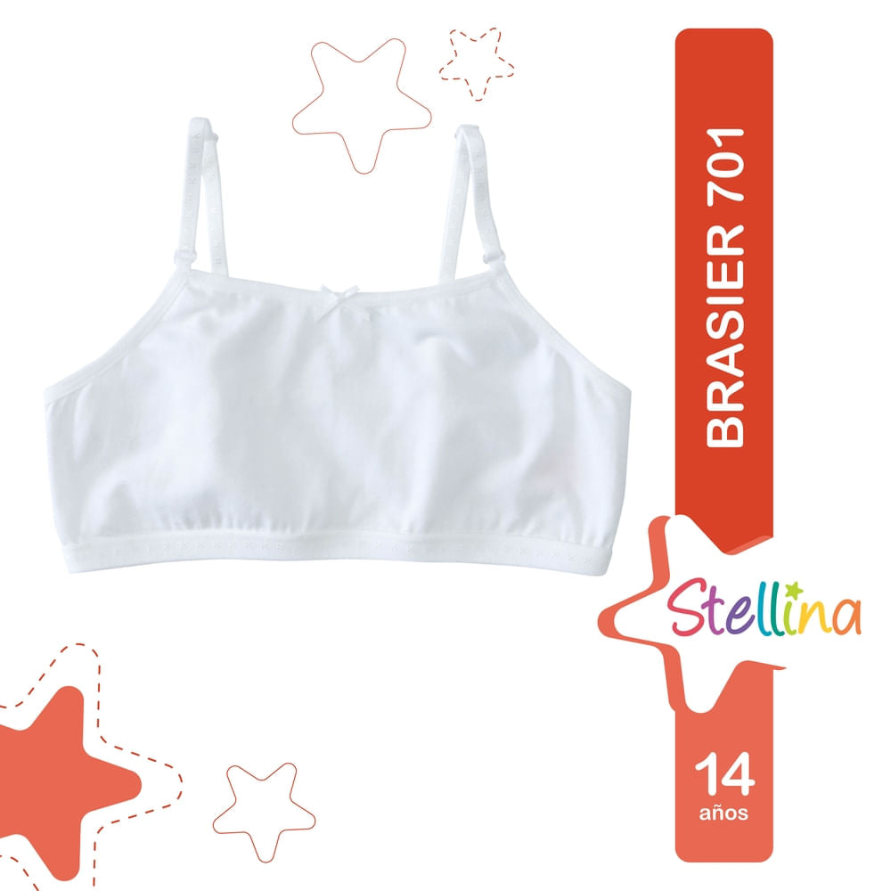 Top Stellina Interior Para Niña Color Blanco - Talla 14