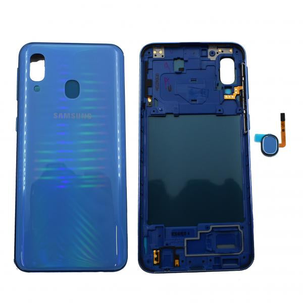 Tapa Samsung Galaxy A40 Azul Con Marco