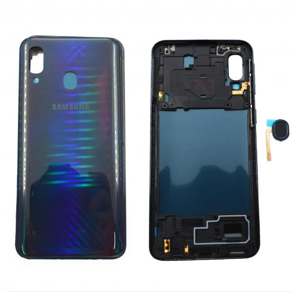 Tapa Samsung Galaxy A40 Negra Con Marco
