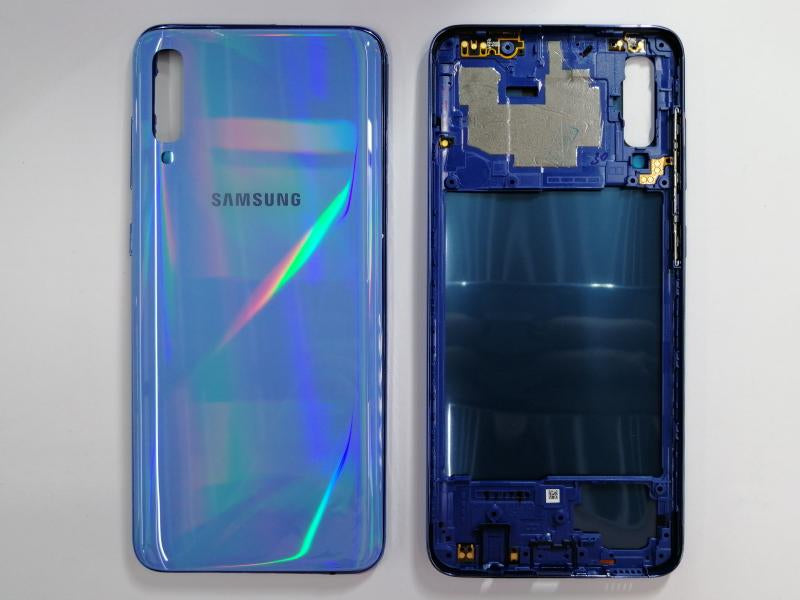 Tapa Samsung Galaxy A70 Azul Con Marco