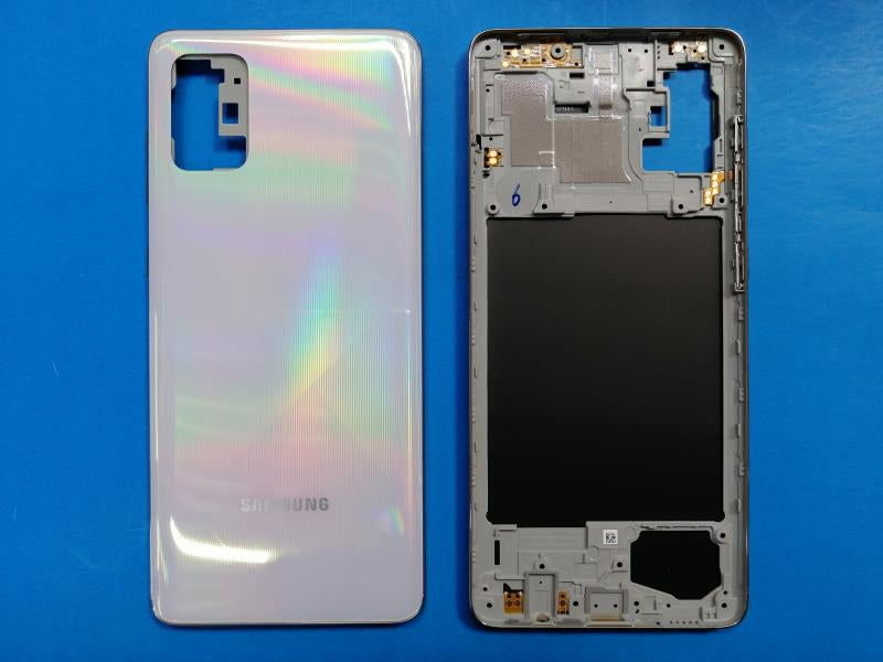 Tapa Samsung Galaxy A71 Plateada Con Marco