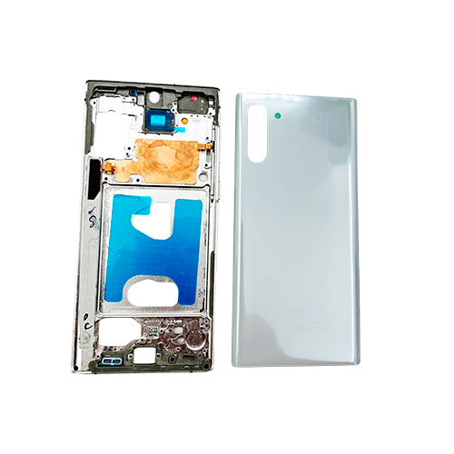 Tapa Samsung Galaxy Note 10 N970 Blanca Con Marco