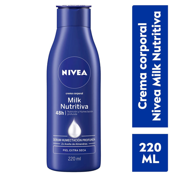 Crema Corporal Nivea Humectante Body Milk Nutritiva -220 Ml