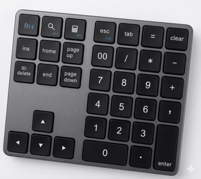 TECLADO NUMERICO INALAMBRICO K35 NEGRO