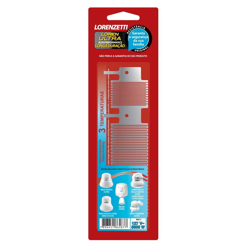 Resistencia Lorenzetti 3T Ultra 127v 5500w - Unidad