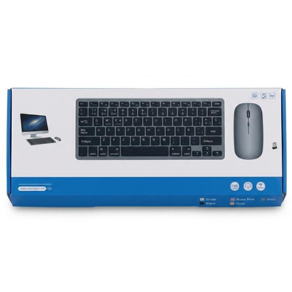 SET TECLADO MOUSE INALAMBRICO KM818 NEGRO
